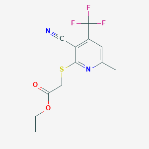 Ethyl {[3-cyano-6-methyl-4-(trifluoromethyl)pyridin-2-yl]thio}acetate