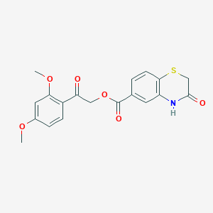 [2-(2,4-dimethoxyphenyl)-2-oxoethyl] 3-oxo-4H-1,4-benzothiazine-6-carboxylate