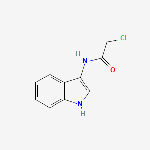 molecular formula C11H11ClN2O B7599766 2-chloro-N-(2-methyl-1H-indol-3-yl)acetamide 