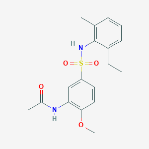 N-{5-[(2-ethyl-6-methylphenyl)sulfamoyl]-2-methoxyphenyl}acetamide