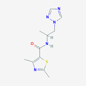 2,4-dimethyl-N-[1-(1,2,4-triazol-1-yl)propan-2-yl]-1,3-thiazole-5-carboxamide