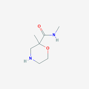 molecular formula C7H14N2O2 B7599798 N,2-dimethylmorpholine-2-carboxamide 