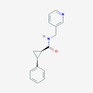 molecular formula C16H16N2O B7599834 (1R,2R)-2-phenyl-N-(pyridin-3-ylmethyl)cyclopropane-1-carboxamide 