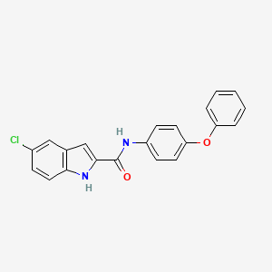 molecular formula C21H15ClN2O2 B7599837 5-chloro-N-(4-phenoxyphenyl)-1H-indole-2-carboxamide 