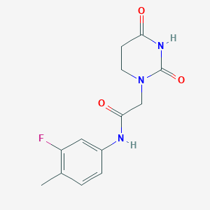 2-(2,4-dioxo-1,3-diazinan-1-yl)-N-(3-fluoro-4-methylphenyl)acetamide