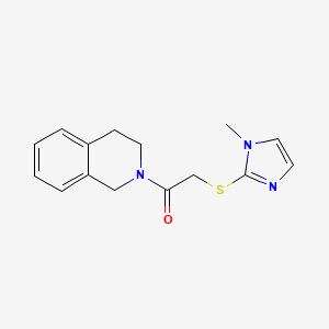 1-(3,4-dihydro-1H-isoquinolin-2-yl)-2-(1-methylimidazol-2-yl)sulfanylethanone