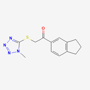 1-(2,3-dihydro-1H-inden-5-yl)-2-(1-methyltetrazol-5-yl)sulfanylethanone