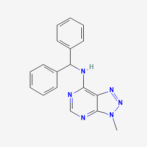 molecular formula C18H16N6 B7599993 N-(diphenylmethyl)-3-methyl-3H-[1,2,3]triazolo[4,5-d]pyrimidin-7-amine 