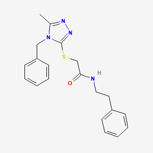 2-[(4-benzyl-5-methyl-1,2,4-triazol-3-yl)sulfanyl]-N-(2-phenylethyl)acetamide