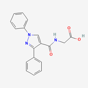 2-[(1,3-Diphenylpyrazole-4-carbonyl)amino]acetic acid