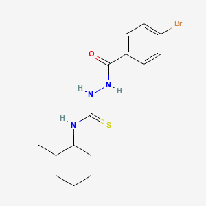 molecular formula C15H20BrN3OS B7600015 1-[(4-Bromobenzoyl)amino]-3-(2-methylcyclohexyl)thiourea 