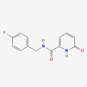 molecular formula C13H11FN2O2 B7600017 N-[(4-fluorophenyl)methyl]-6-oxo-1H-pyridine-2-carboxamide 