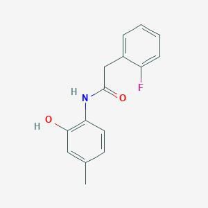 molecular formula C15H14FNO2 B7600022 2-(2-fluorophenyl)-N-(2-hydroxy-4-methylphenyl)acetamide 