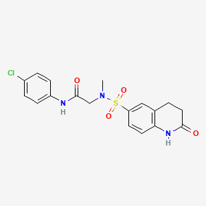 N~1~-(4-chlorophenyl)-N~2~-methyl-N~2~-[(2-oxo-1,2,3,4-tetrahydroquinolin-6-yl)sulfonyl]glycinamide