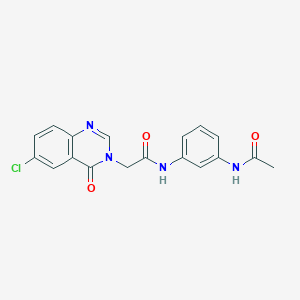 N-[3-(acetylamino)phenyl]-2-(6-chloro-4-oxoquinazolin-3(4H)-yl)acetamide