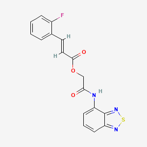 molecular formula C17H12FN3O3S B7600063 [2-(2,1,3-benzothiadiazol-4-ylamino)-2-oxoethyl] (E)-3-(2-fluorophenyl)prop-2-enoate 