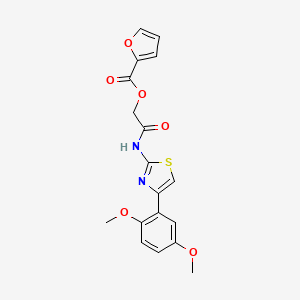 [2-[[4-(2,5-Dimethoxyphenyl)-1,3-thiazol-2-yl]amino]-2-oxoethyl] furan-2-carboxylate