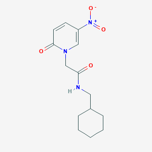 molecular formula C14H19N3O4 B7600081 N-(cyclohexylmethyl)-2-(5-nitro-2-oxopyridin-1-yl)acetamide 