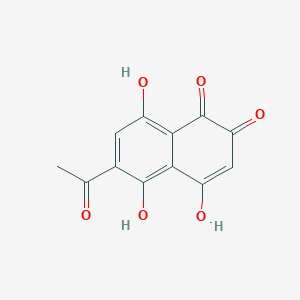 molecular formula C12H8O6 B076001 6-Acetyl-2,5,8-trihydroxy-1,4-naphthoquinone CAS No. 13379-24-3