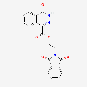 molecular formula C19H13N3O5 B7600111 2-(1,3-dioxoisoindol-2-yl)ethyl 4-oxo-3H-phthalazine-1-carboxylate 