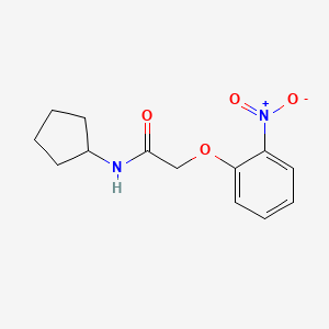 molecular formula C13H16N2O4 B7600116 N-cyclopentyl-2-(2-nitrophenoxy)acetamide 