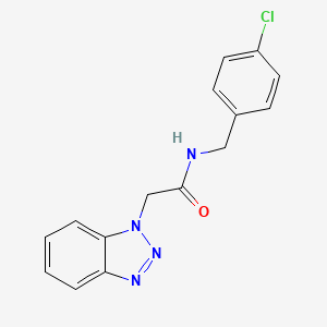 2-(benzotriazol-1-yl)-N-[(4-chlorophenyl)methyl]acetamide