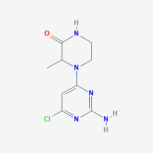 molecular formula C9H12ClN5O B7600138 4-(2-Amino-6-chloropyrimidin-4-yl)-3-methylpiperazin-2-one 