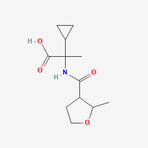 molecular formula C12H19NO4 B7600139 2-Cyclopropyl-2-[(2-methyloxolane-3-carbonyl)amino]propanoic acid 