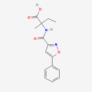 2-Methyl-2-[(5-phenyl-1,2-oxazole-3-carbonyl)amino]butanoic acid