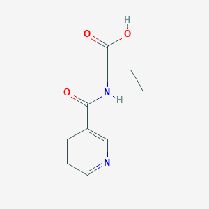 2-Methyl-2-(pyridine-3-carbonylamino)butanoic acid