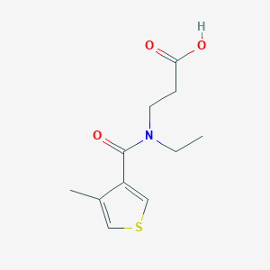 molecular formula C11H15NO3S B7600244 3-[Ethyl-(4-methylthiophene-3-carbonyl)amino]propanoic acid 