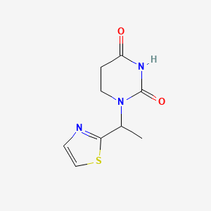 molecular formula C9H11N3O2S B7600256 1-[1-(1,3-Thiazol-2-yl)ethyl]-1,3-diazinane-2,4-dione 