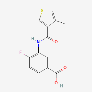 molecular formula C13H10FNO3S B7600277 4-Fluoro-3-[(4-methylthiophene-3-carbonyl)amino]benzoic acid 