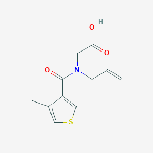 molecular formula C11H13NO3S B7600280 2-[(4-Methylthiophene-3-carbonyl)-prop-2-enylamino]acetic acid 