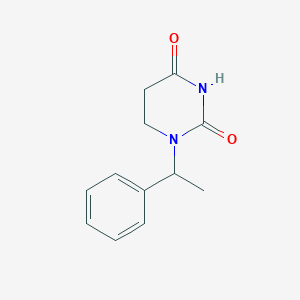 molecular formula C12H14N2O2 B7600289 1-(1-Phenylethyl)-1,3-diazinane-2,4-dione 