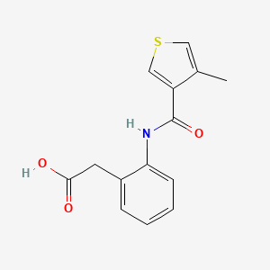 2-[2-[(4-Methylthiophene-3-carbonyl)amino]phenyl]acetic acid