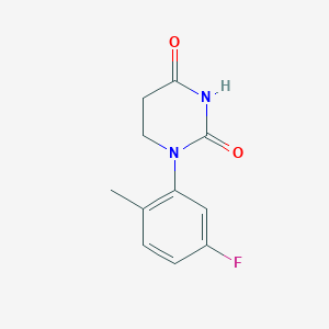 molecular formula C11H11FN2O2 B7600364 1-(5-Fluoro-2-methylphenyl)-1,3-diazinane-2,4-dione 