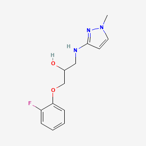 1-(2-Fluorophenoxy)-3-[(1-methylpyrazol-3-yl)amino]propan-2-ol