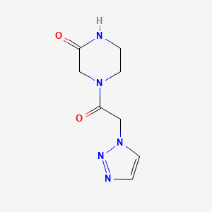 4-[2-(Triazol-1-yl)acetyl]piperazin-2-one