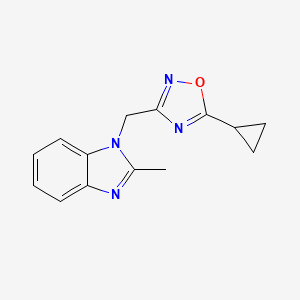 5-Cyclopropyl-3-[(2-methylbenzimidazol-1-yl)methyl]-1,2,4-oxadiazole