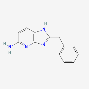 molecular formula C13H12N4 B7600429 2-benzyl-1H-imidazo[4,5-b]pyridin-5-amine 