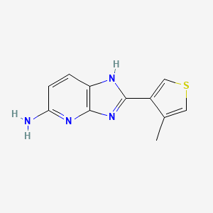 molecular formula C11H10N4S B7600430 2-(4-methylthiophen-3-yl)-1H-imidazo[4,5-b]pyridin-5-amine 