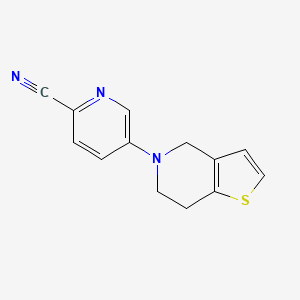 molecular formula C13H11N3S B7600472 5-(6,7-dihydro-4H-thieno[3,2-c]pyridin-5-yl)pyridine-2-carbonitrile 