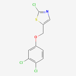 molecular formula C10H6Cl3NOS B7600488 2-Chloro-5-[(3,4-dichlorophenoxy)methyl]-1,3-thiazole 