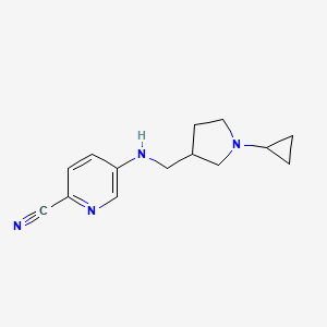 5-[(1-Cyclopropylpyrrolidin-3-yl)methylamino]pyridine-2-carbonitrile