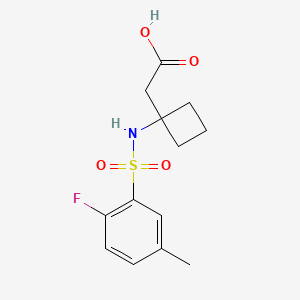 2-[1-[(2-Fluoro-5-methylphenyl)sulfonylamino]cyclobutyl]acetic acid