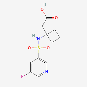 2-[1-[(5-Fluoropyridin-3-yl)sulfonylamino]cyclobutyl]acetic acid