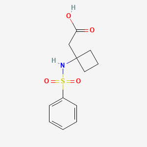 2-[1-(Benzenesulfonamido)cyclobutyl]acetic acid