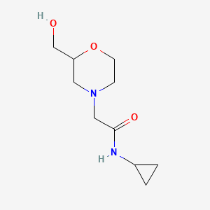 molecular formula C10H18N2O3 B7600609 N-cyclopropyl-2-[2-(hydroxymethyl)morpholin-4-yl]acetamide 