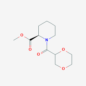 methyl (2R)-1-(1,4-dioxane-2-carbonyl)piperidine-2-carboxylate